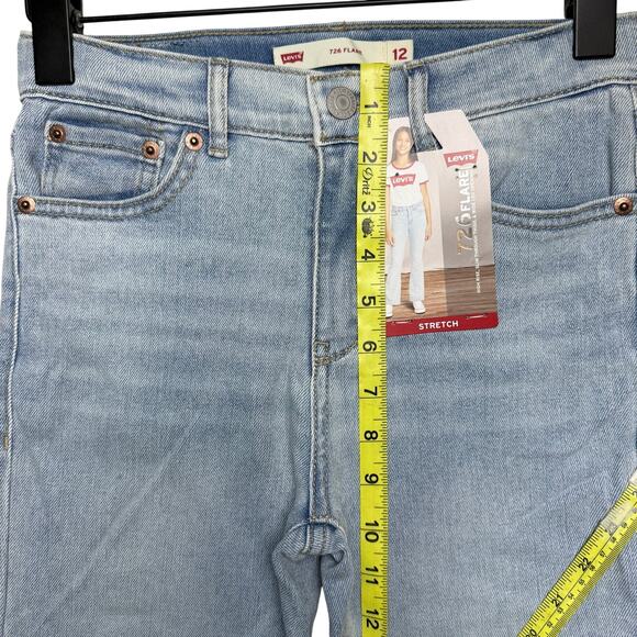 LEVI'S Big Girls 726 High Rise Flare Jeans Size 12 - Picture 8 of 9